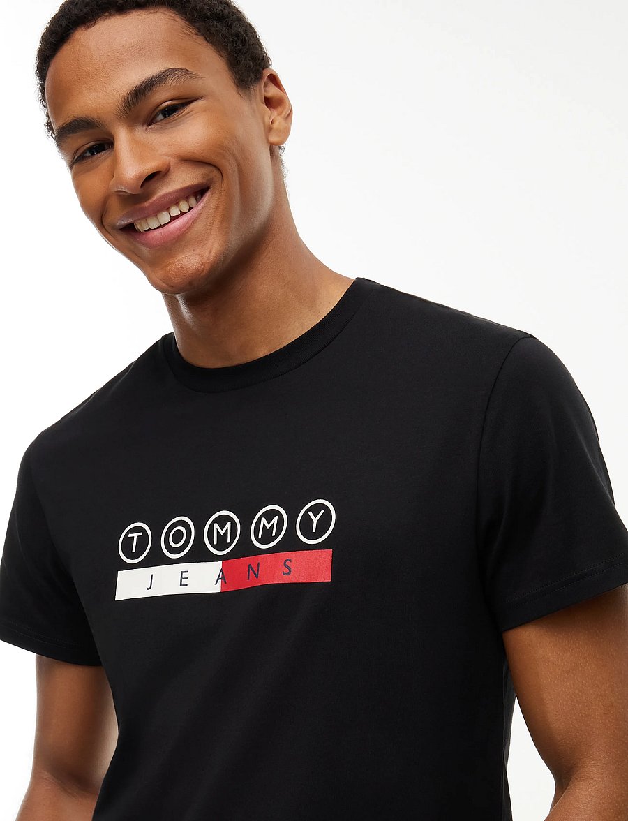Tommy Jeans - TJM SLIM DNA PLAY TEE EXT - kortærmede t-shirts - black - 3