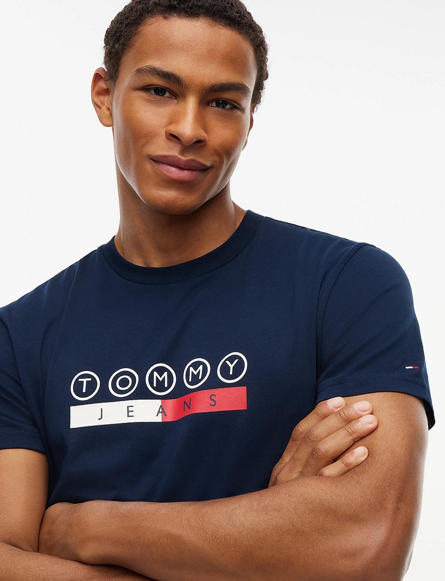 Tommy Jeans - TJM SLIM DNA PLAY TEE EXT - kortærmede t-shirts - dark blue - 3