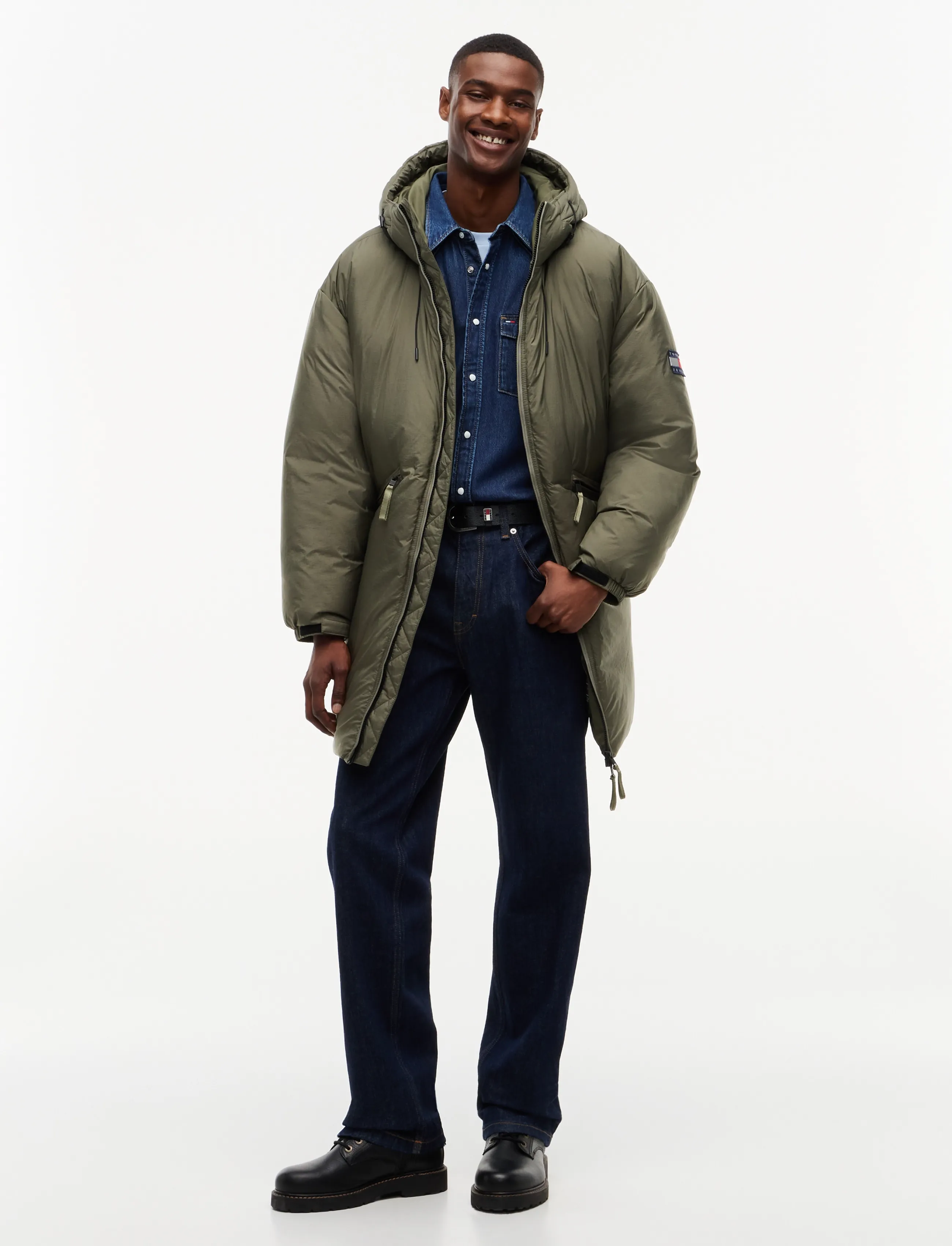 Tommy Jeans TJM NYLON CITY PARKA - Tøj - ROCKY MOUNTAIN / khaki/green