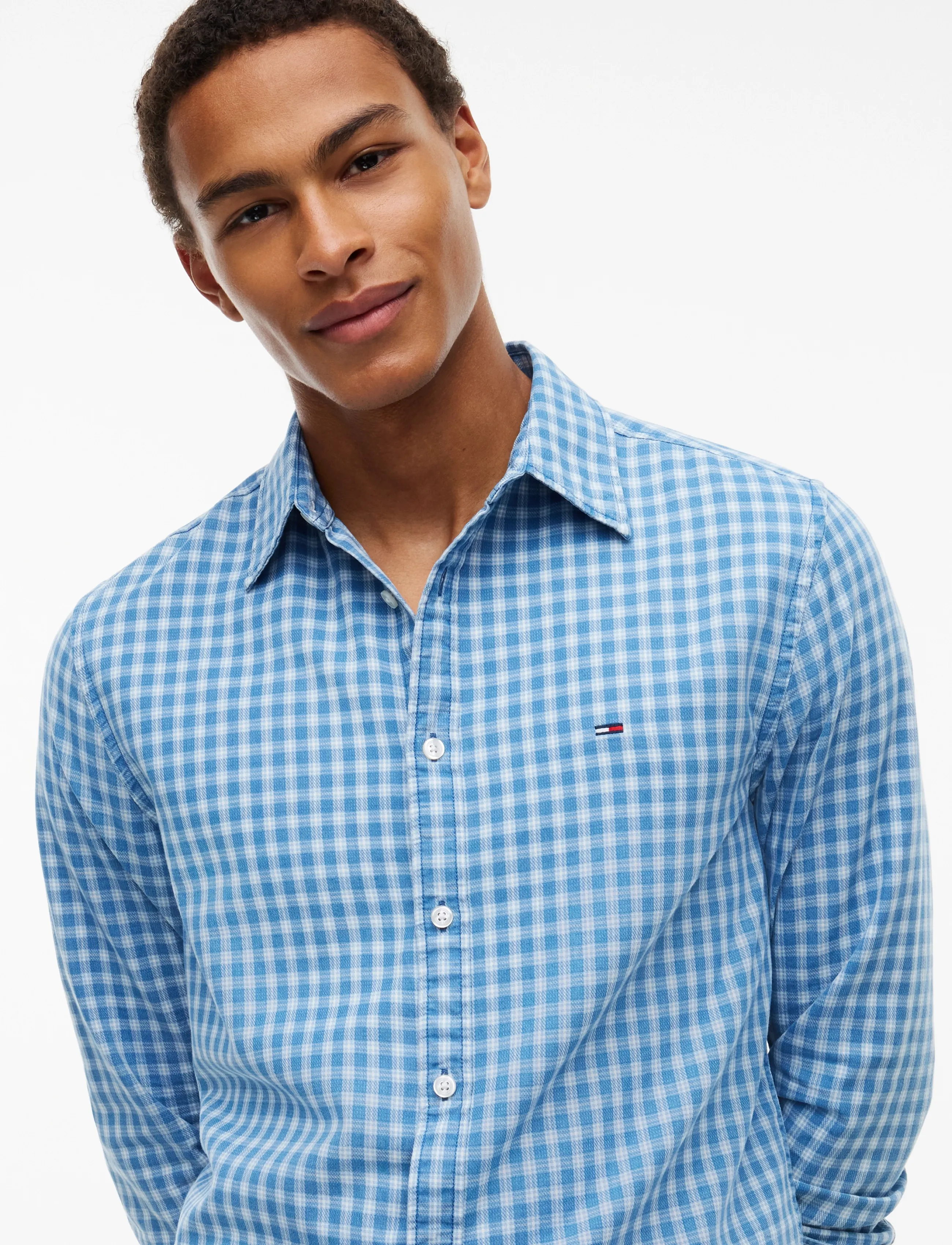 Tommy Jeans - TJM REG DOBBY CHECK SHIRT EXT - westside blue small check - 3