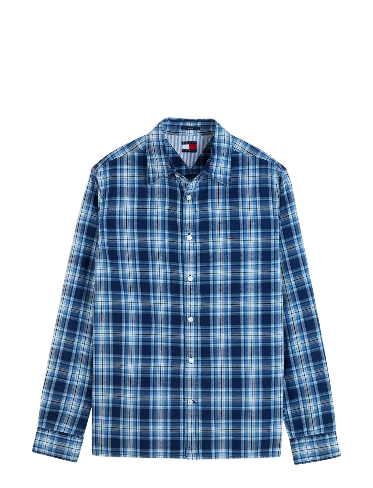 Tommy Jeans - TJM REG DOBBY CHECK SHIRT EXT - karierte hemden - basic navy medium check - 1