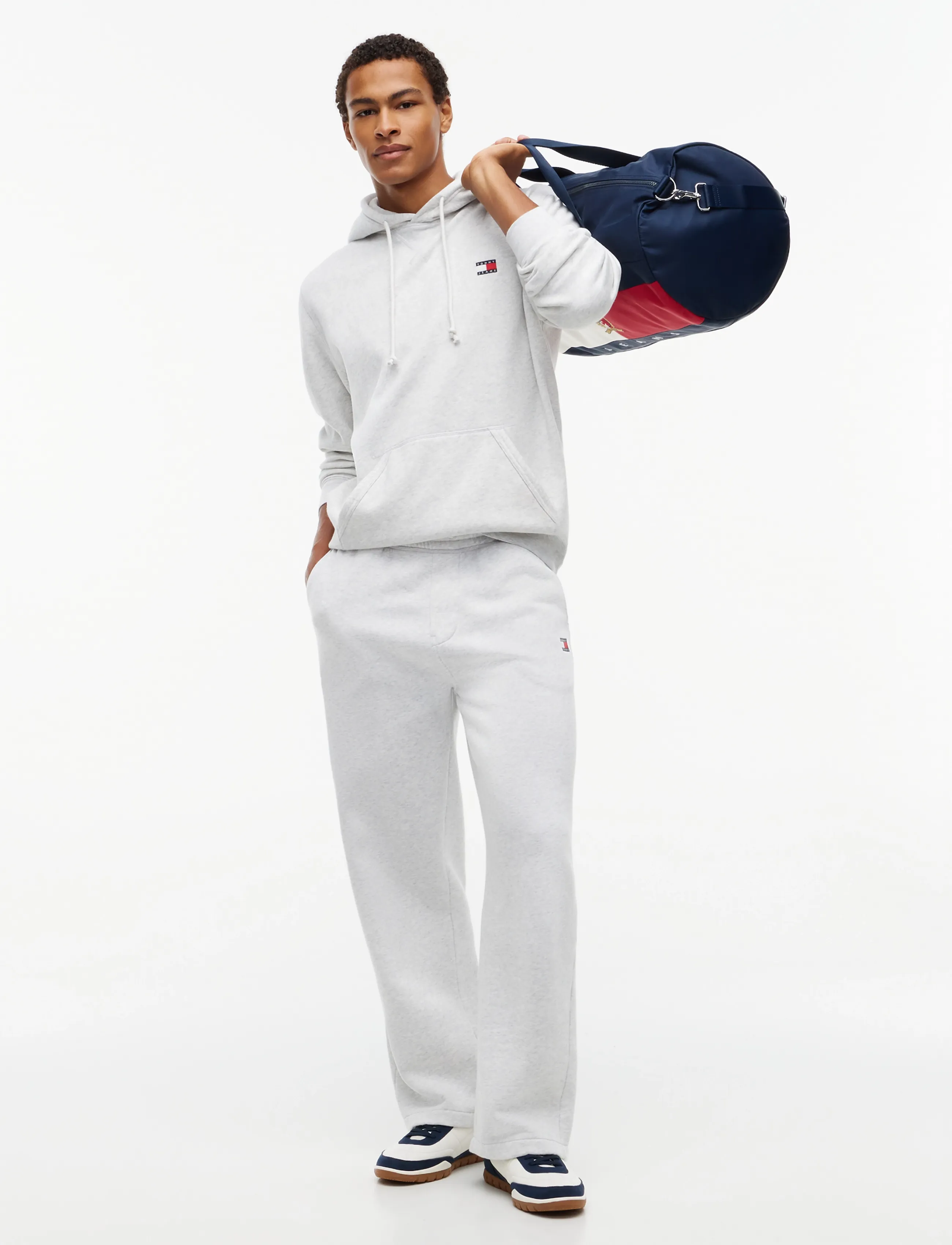 Tommy Jeans - Badge Sweatpant - osta stiili järgi - ice grey heather - 3