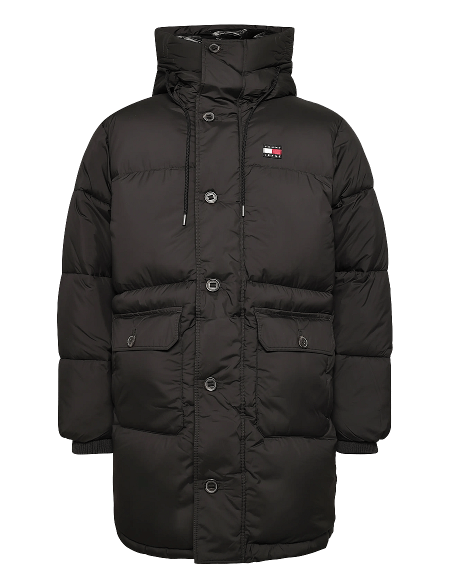 Tommy Jeans - TJM WORKWEAR HOODED PARKA EXT - parkas - black - 1