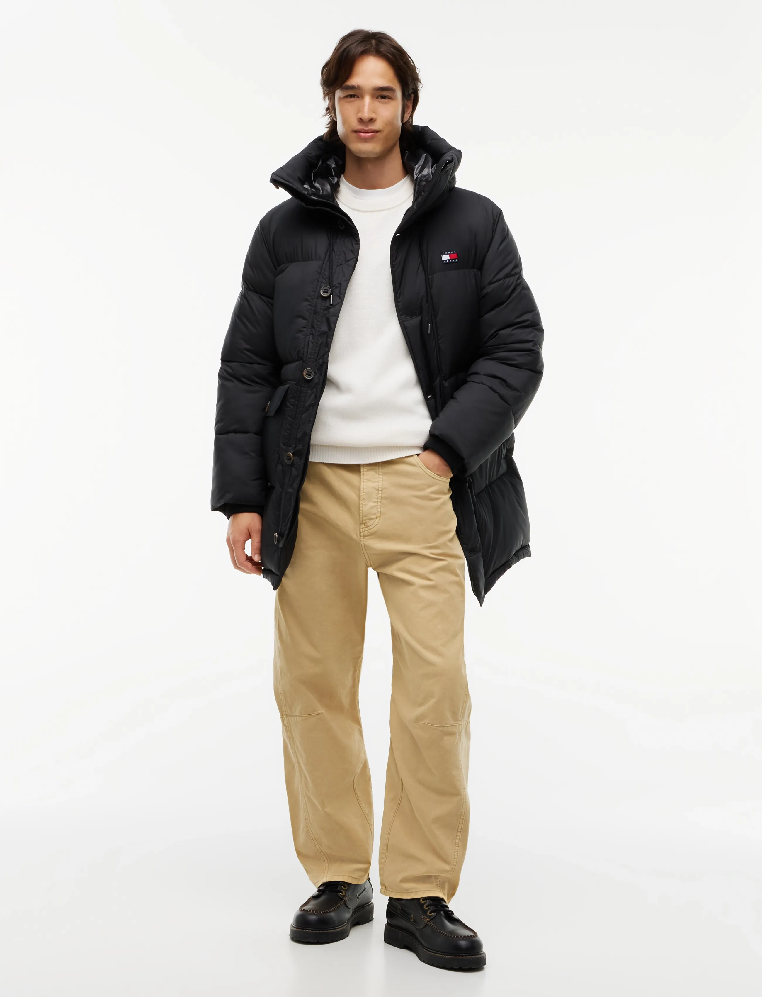 Tommy Jeans TJM WORKWEAR HOODED PARKA EXT - Shoppa efter stil - BLACK / black