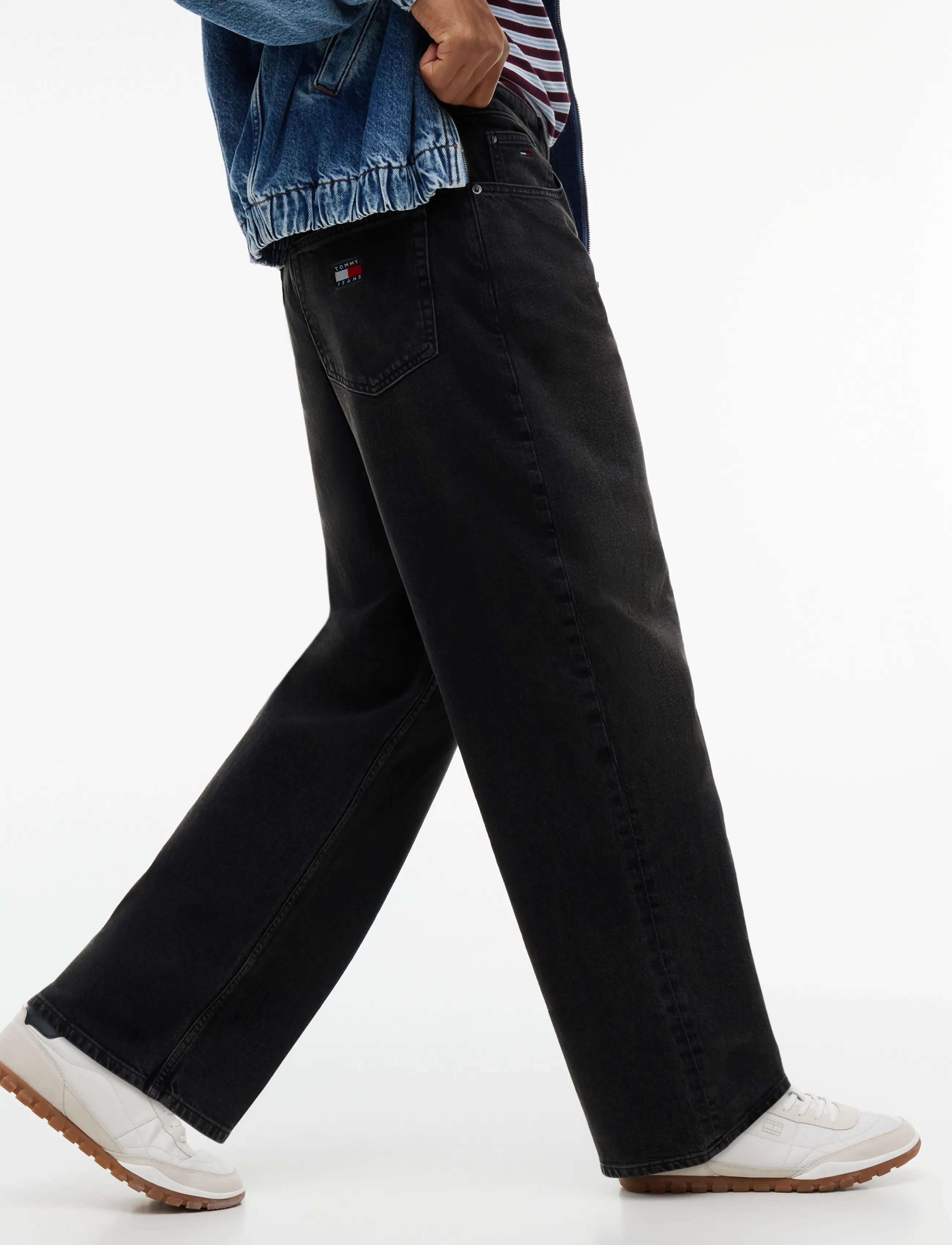 Tommy Jeans THEO BAGGY DJA180 - Streetstyle - DENIM BLACK / black