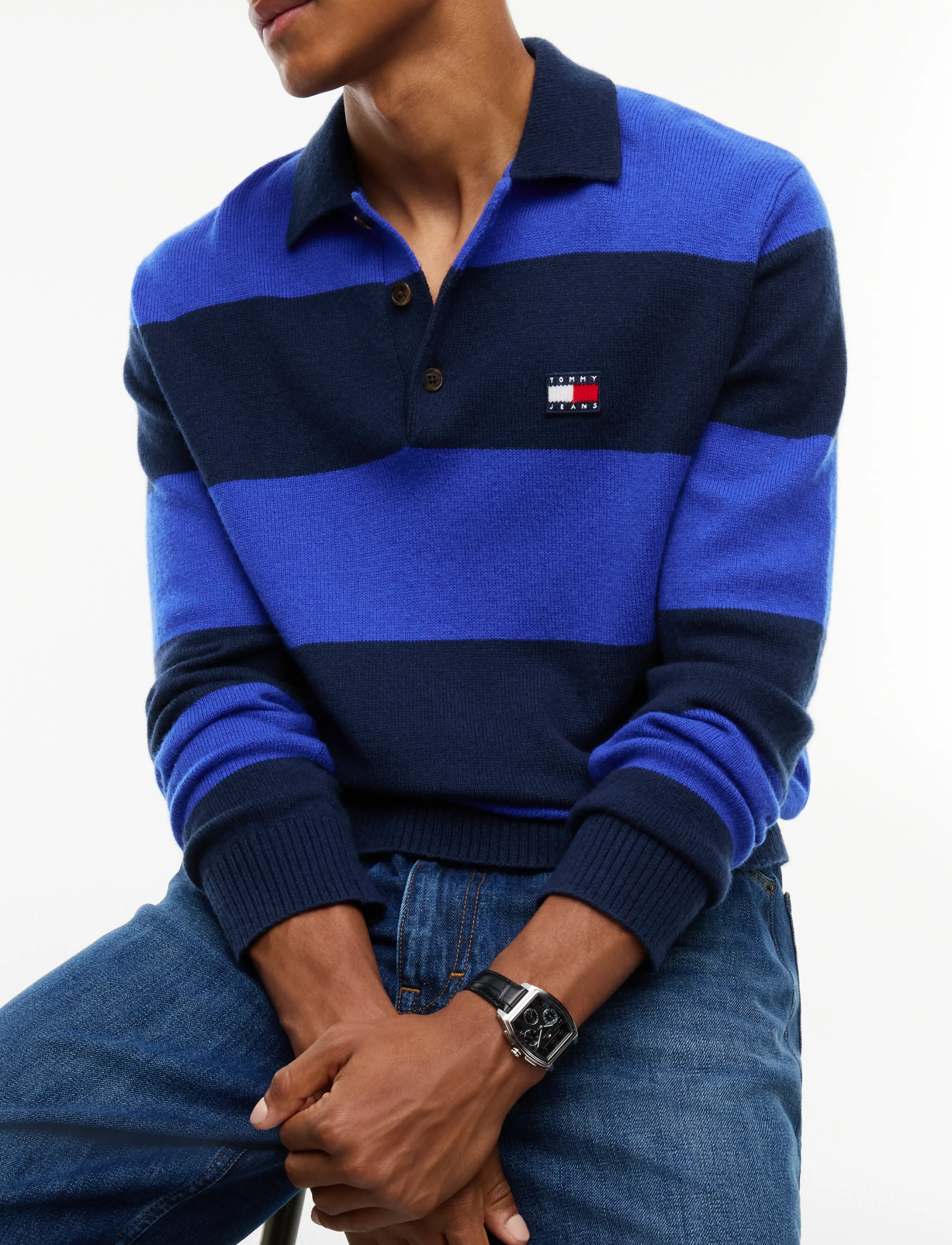 Tjm Striped Polo Sweater 3