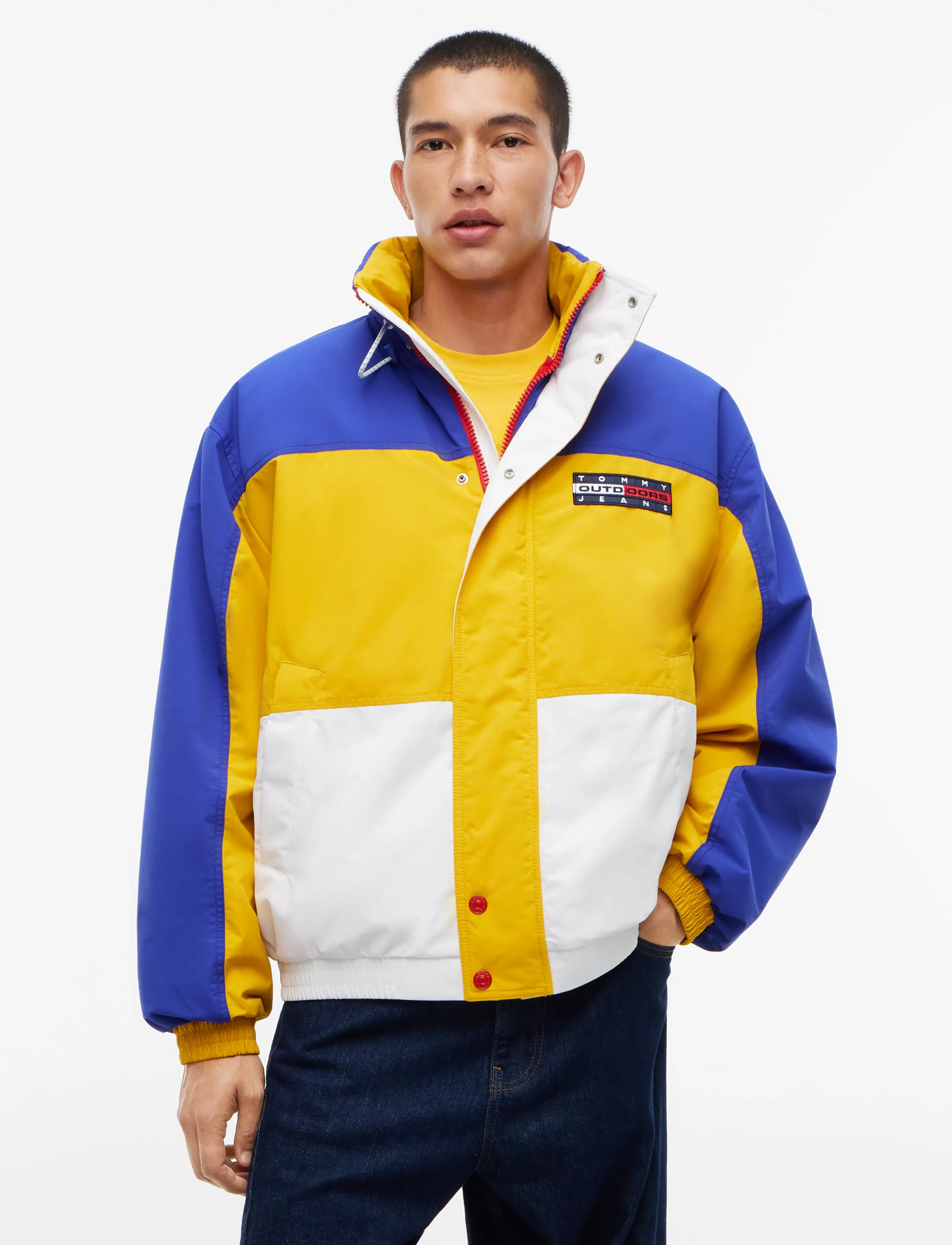Tommy Jeans TJM OUTDOORS COLOBLCK JACKET EXT - Osta stiili järgi - COUNTRYSIDE YELLOW DEEP MARINE ECRU / yellow