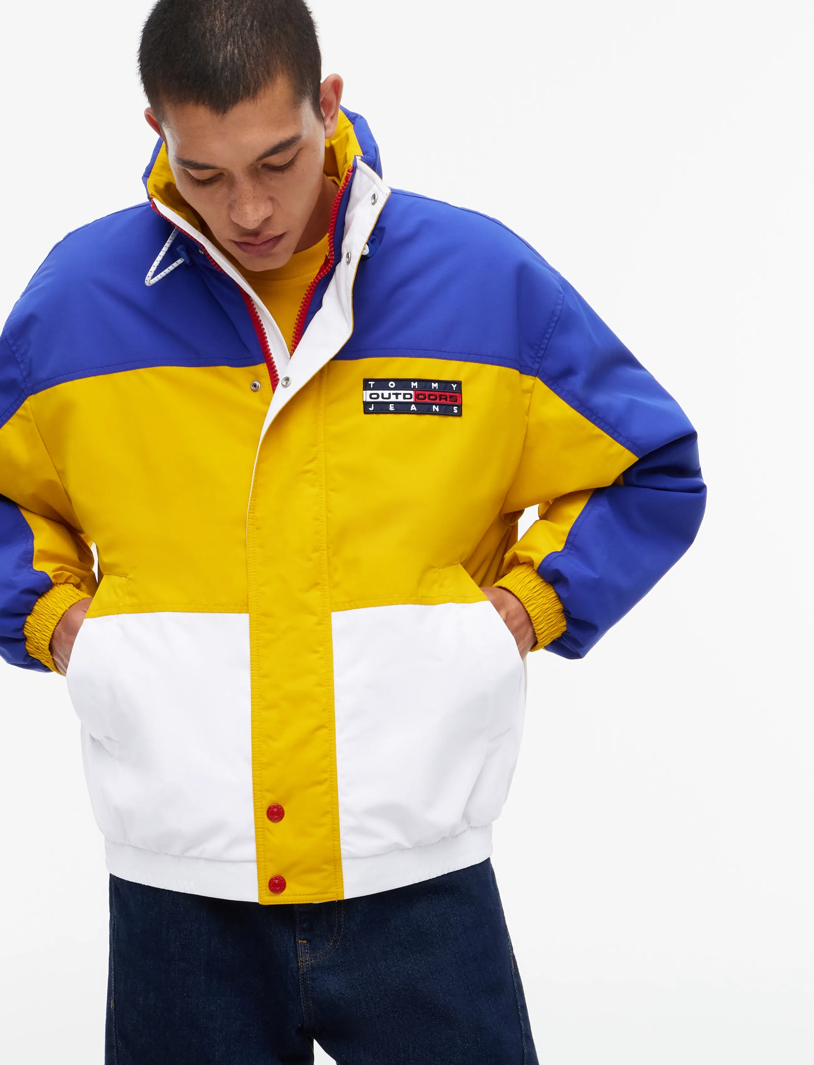 Tommy Jeans - TJM OUTDOORS COLOBLCK JACKET EXT - countryside yellow deep marine ecru - 5