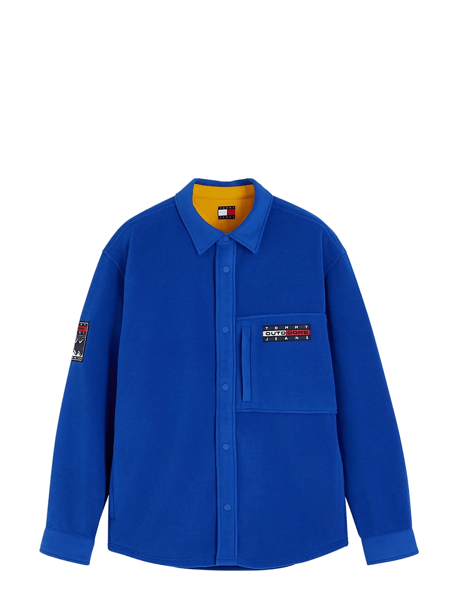 Tommy Jeans - TJM OUTDOORS FLEECE OVRSHIRT EXT - Überhemden - deep marine - 1