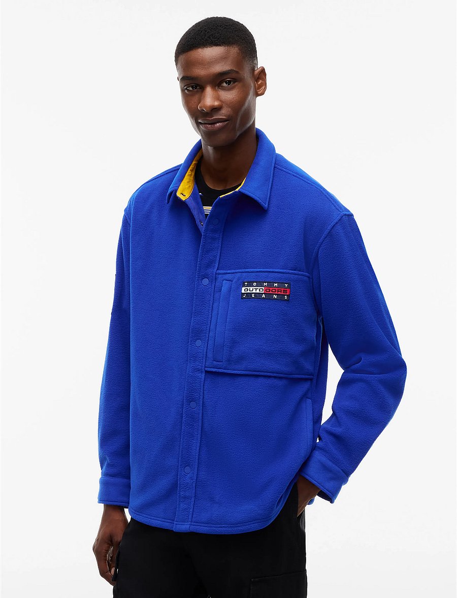 Tommy Jeans - TJM OUTDOORS FLEECE OVRSHIRT EXT - Überhemden - deep marine - 0