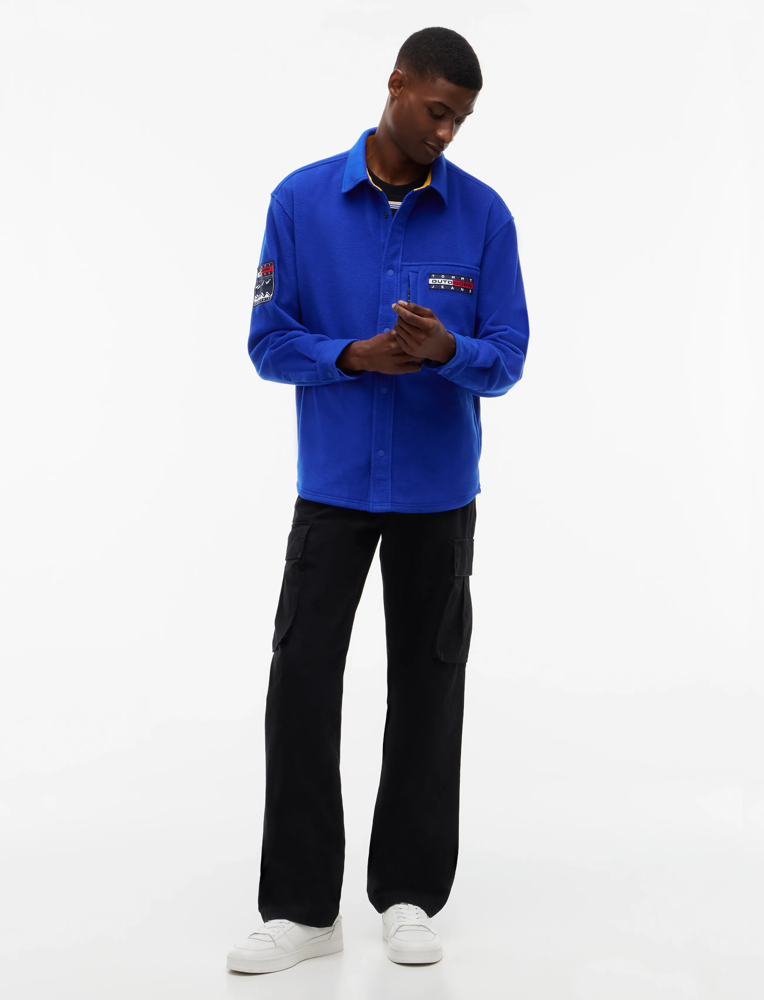 Tommy Jeans - TJM OUTDOORS FLEECE OVRSHIRT EXT - Überhemden - deep marine - 4