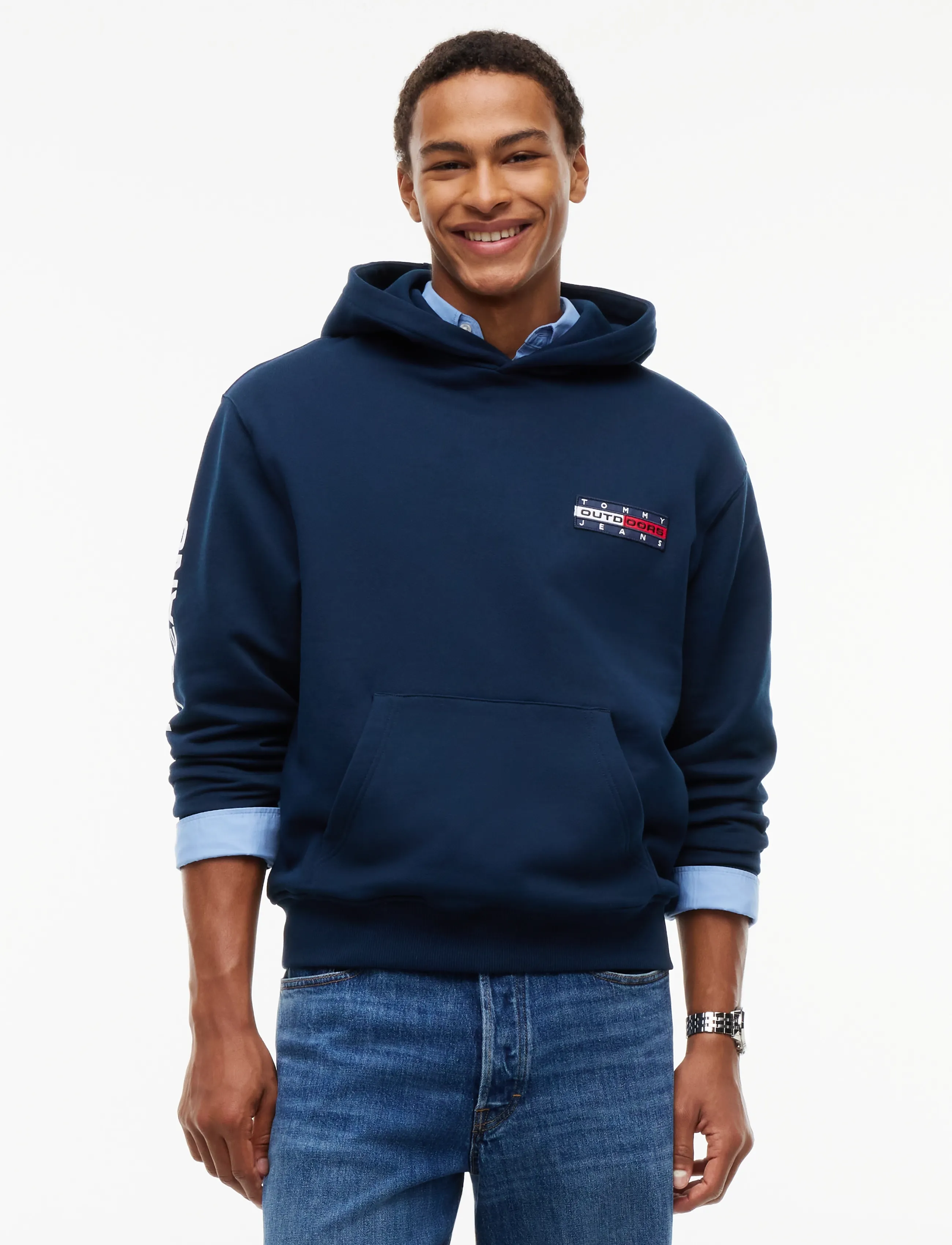 Tommy Jeans TJM OUTDOORS HOODIE - Sweatshirts - DARK BLUE / navy