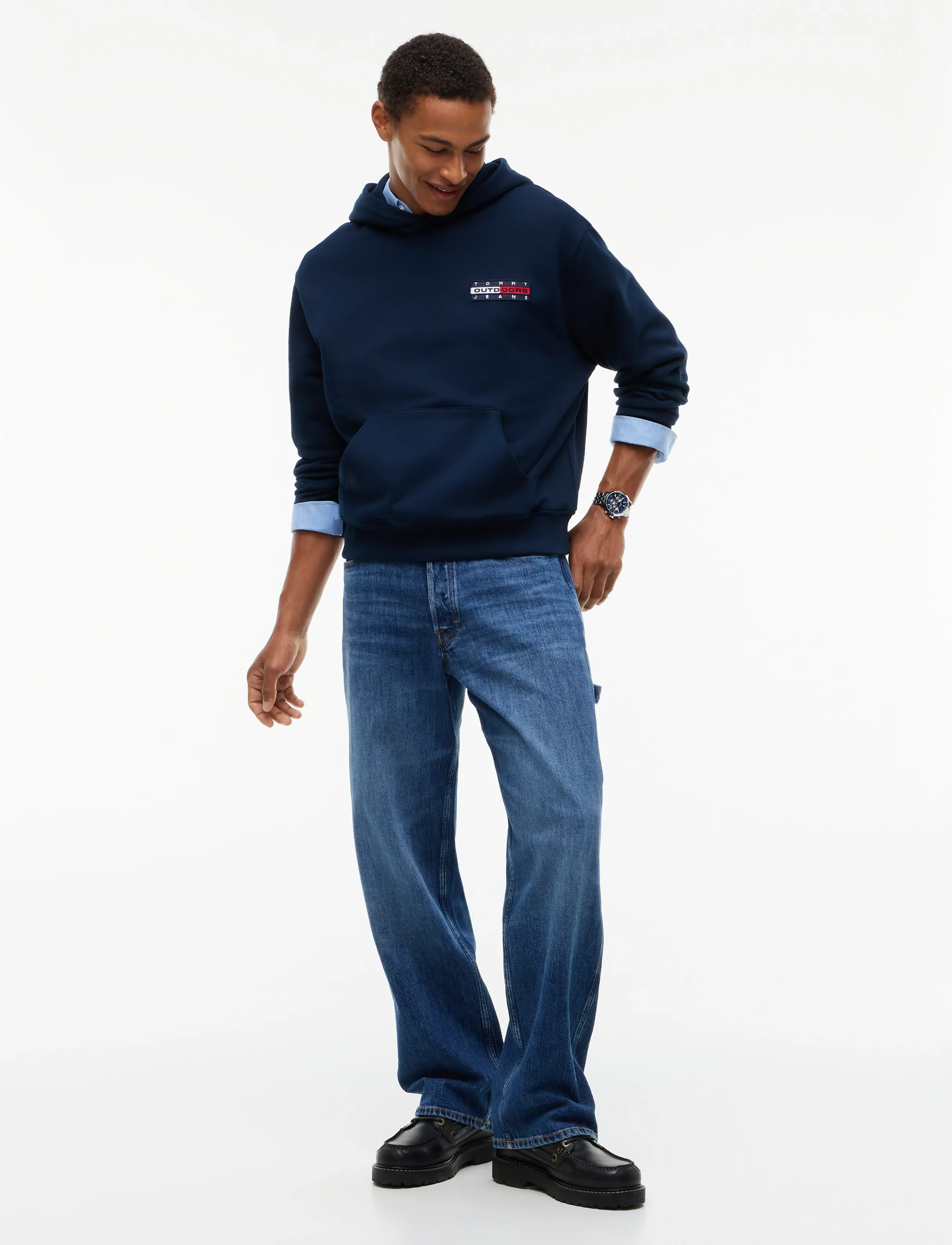 Tommy Jeans - TJM OUTDOORS HOODIE - kapuutsiga pusad - dark blue - 4