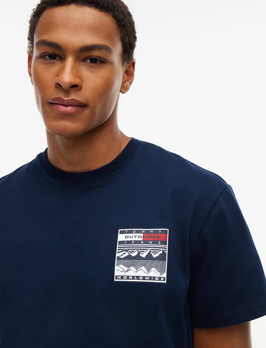 Tommy Jeans - TJM RLX OUTDOORS SS TEE - lühikeste varrukatega t-särgid - dark blue - 3