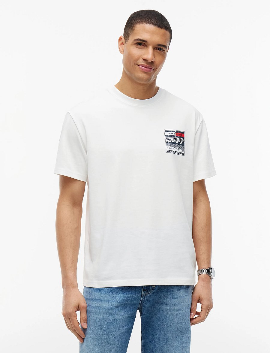 Tommy Jeans - TJM RLX OUTDOORS SS TEE - kurzärmelige t-shirts - ecru - 0