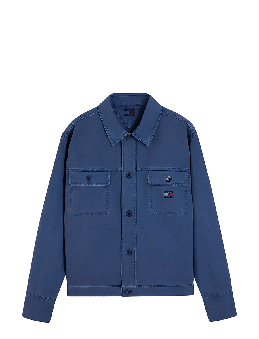 Tommy Jeans - TJM ESSENTIAL OVERSHIRT - ungefütterte denimjacken - basic navy - 1