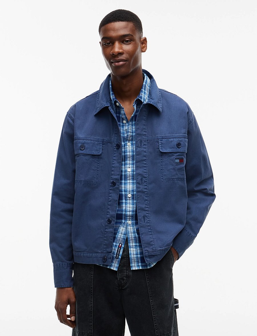 Tommy Jeans - TJM ESSENTIAL OVERSHIRT - ungefütterte denimjacken - basic navy - 0