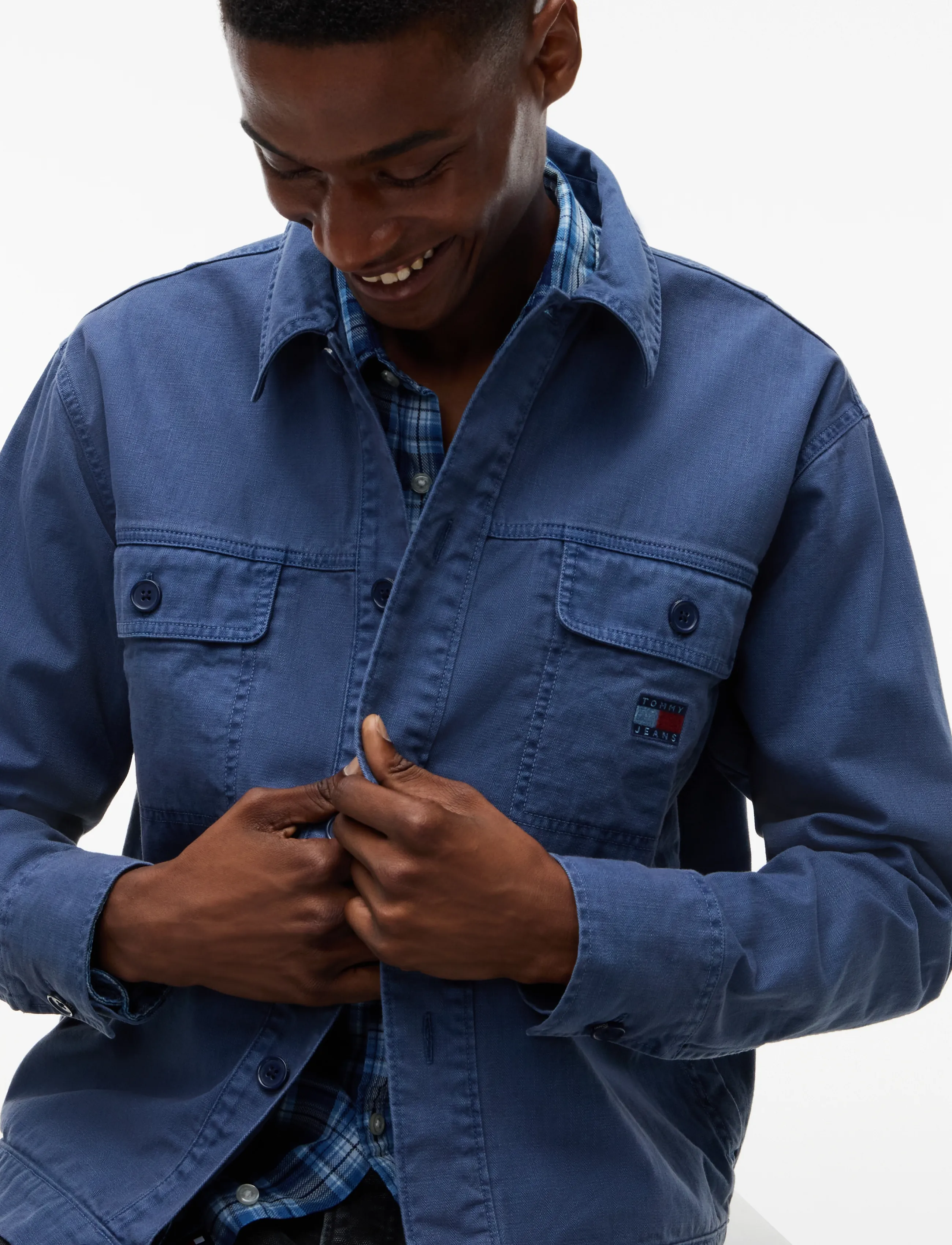 Tommy Jeans - TJM ESSENTIAL OVERSHIRT - ungefütterte denimjacken - basic navy - 3