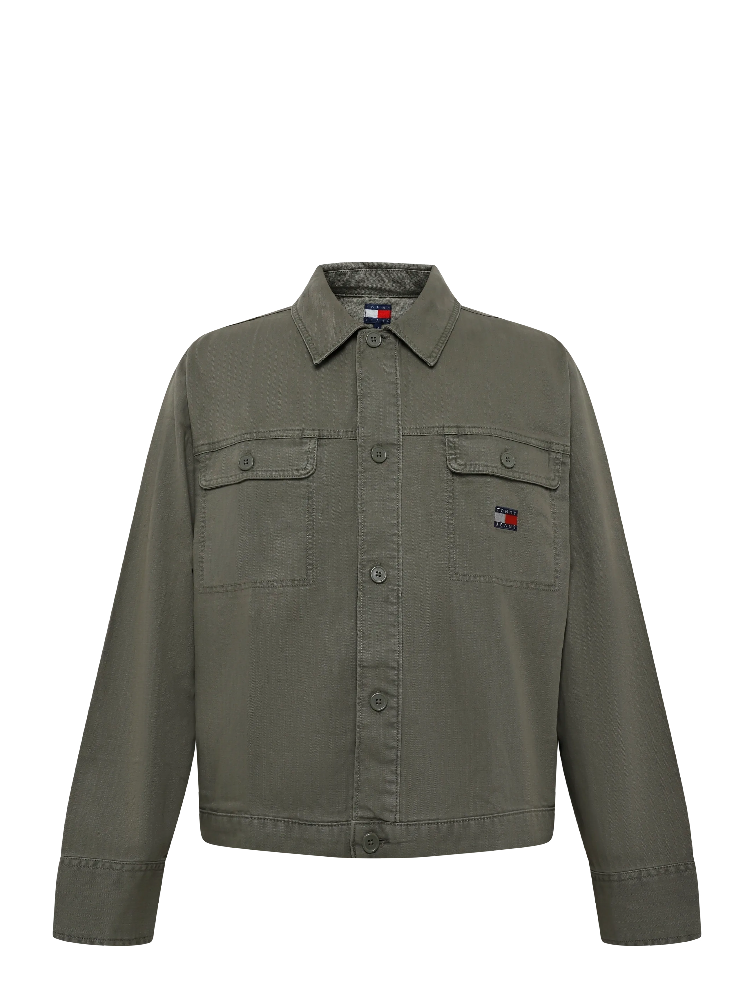 Tommy Jeans TJM ESSENTIAL OVERSHIRT - Tøj - ROCKY MOUNTAIN / khaki/green