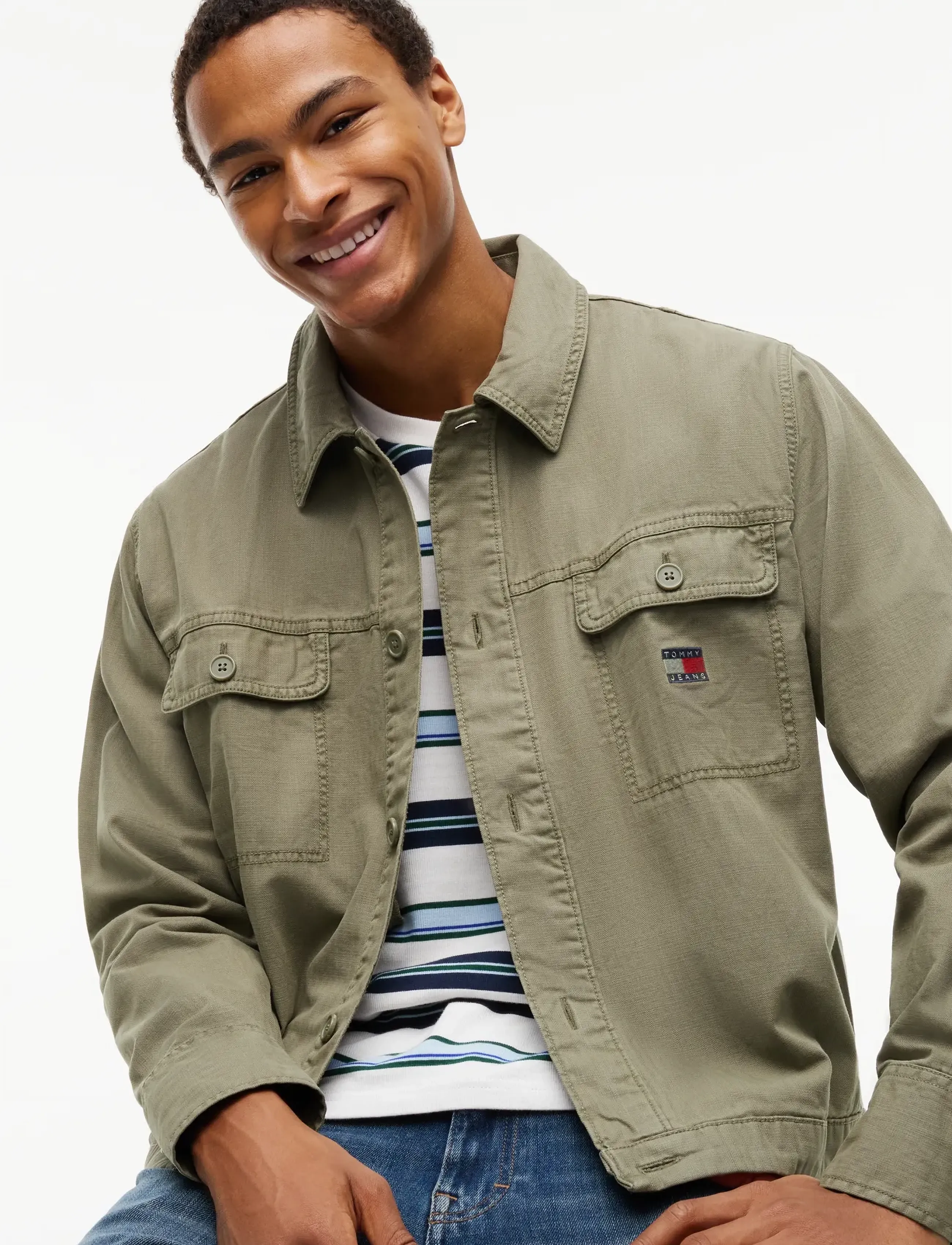 Tommy Jeans - TJM ESSENTIAL OVERSHIRT - ungefütterte denimjacken - rocky mountain - 2