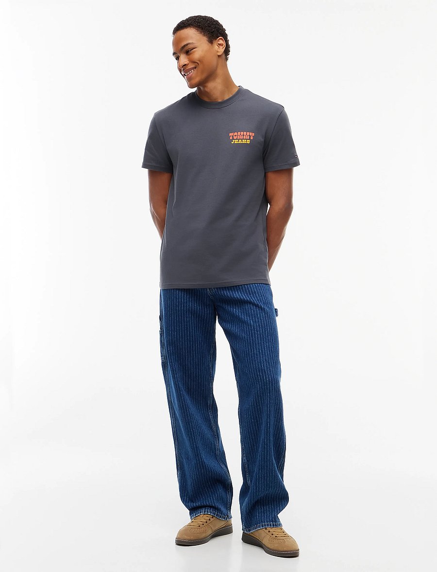 Tommy Jeans - TJM REG NOVELTY TEE - kortærmede t-shirts - washed black - 4