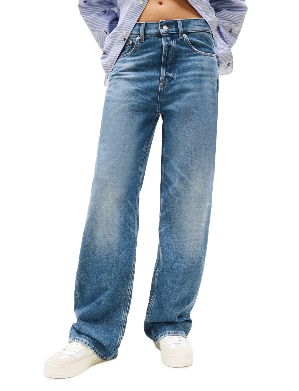 Tommy Jeans - TOMMY GIRL LR RLXD DENIM PANT - regular jeans - indigo wash - 3