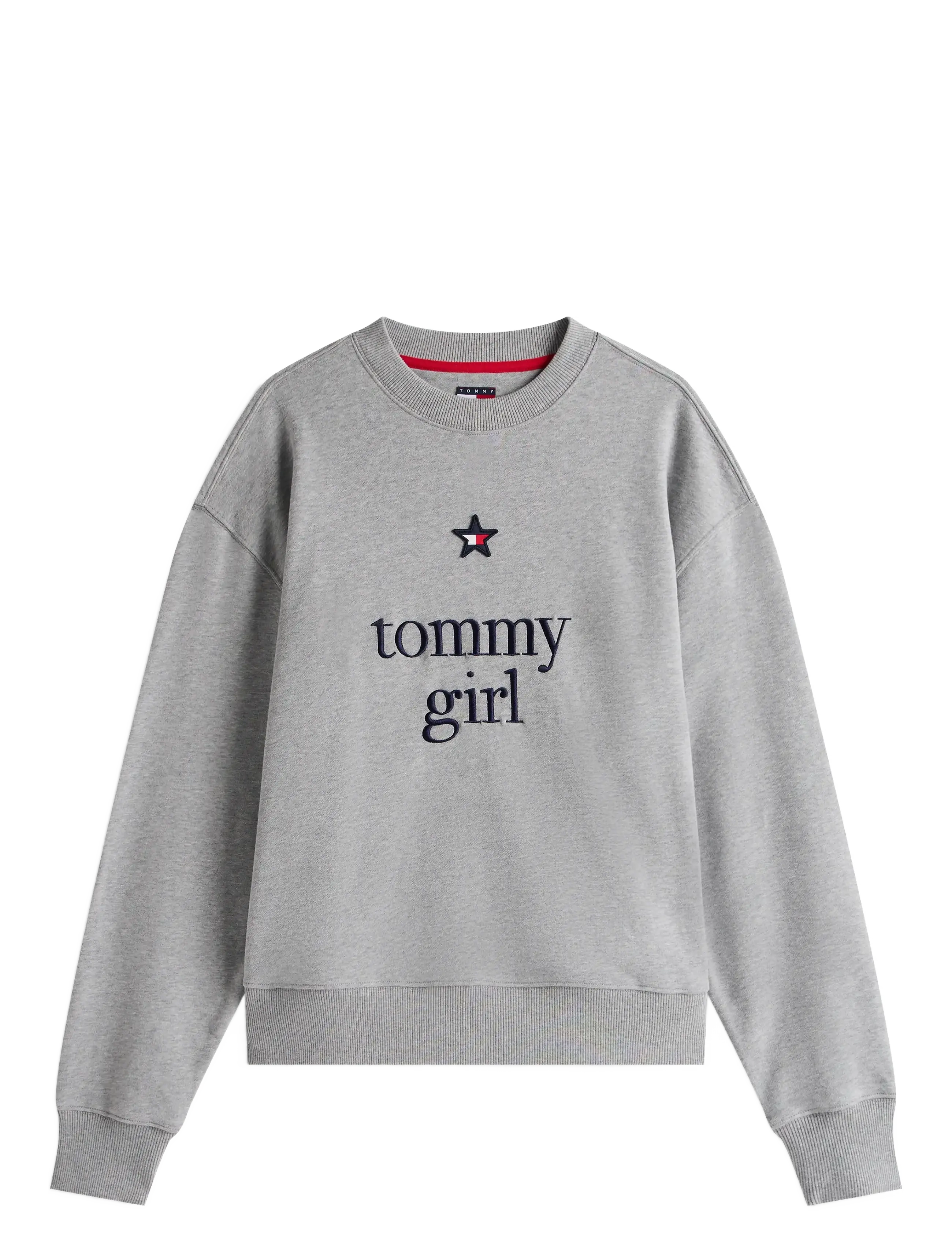 Tommy Jeans TOMMY GIRL GRAPHIC CREW NECK - Puhkerõivad - LIGHT GREY MARL / grey