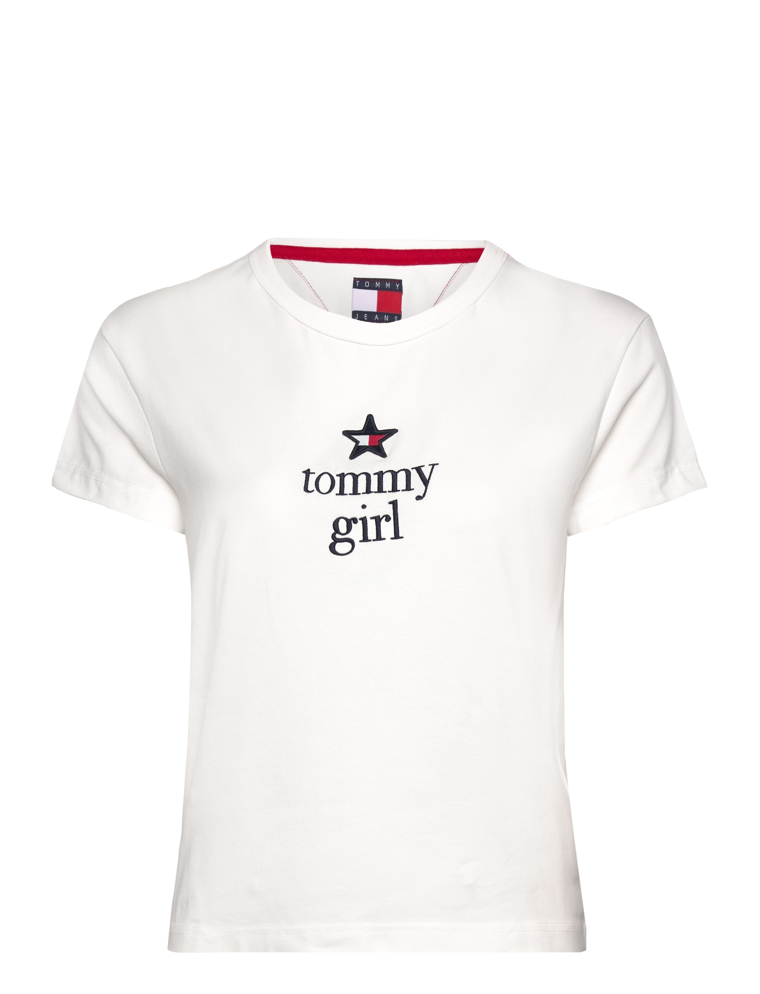 Tommy Jeans TOMMY GIRL GRAPHIC T-SHIRT - T-särgid ja alussärgid - ECRU / white