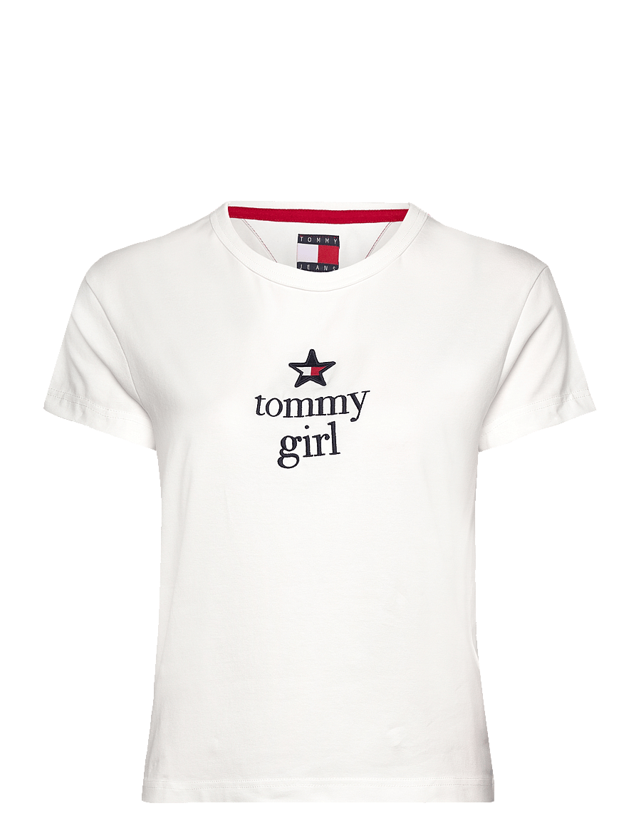 Tommy Jeans - TOMMY GIRL GRAPHIC T-SHIRT - t-särgid - ecru - 1