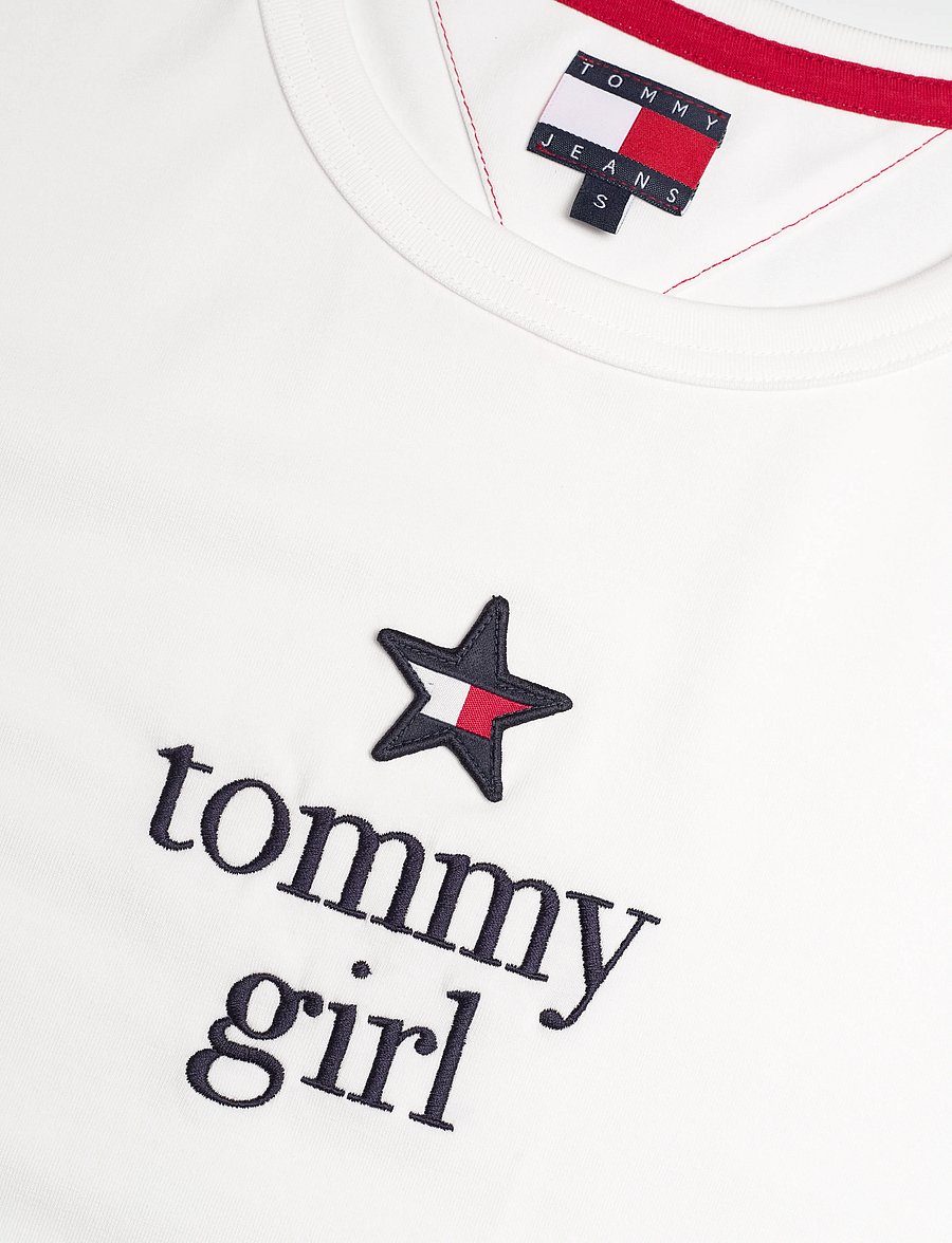 Tommy Jeans - TOMMY GIRL GRAPHIC T-SHIRT - t-särgid - ecru - 5