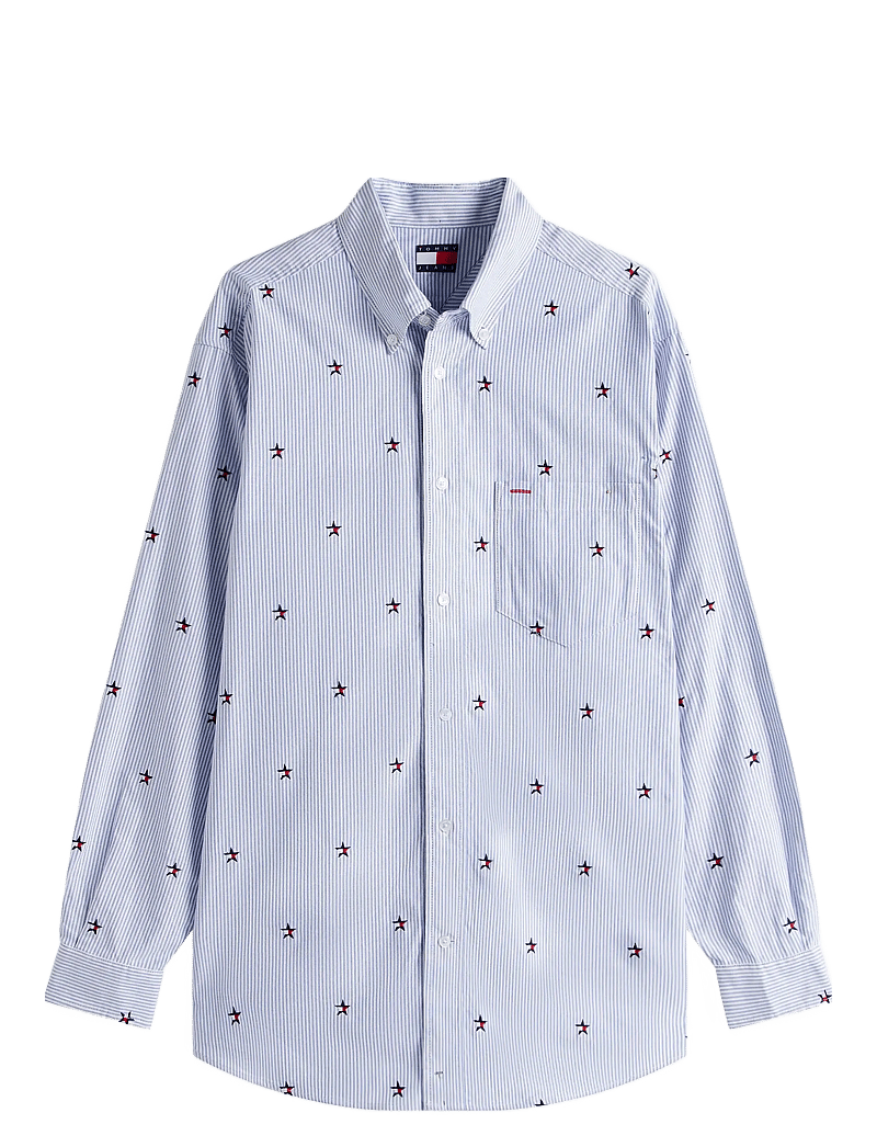 Tommy Jeans - TOMMY GIRL EMBROIDERED SHIRT - langärmlige hemden - ithaca - 0