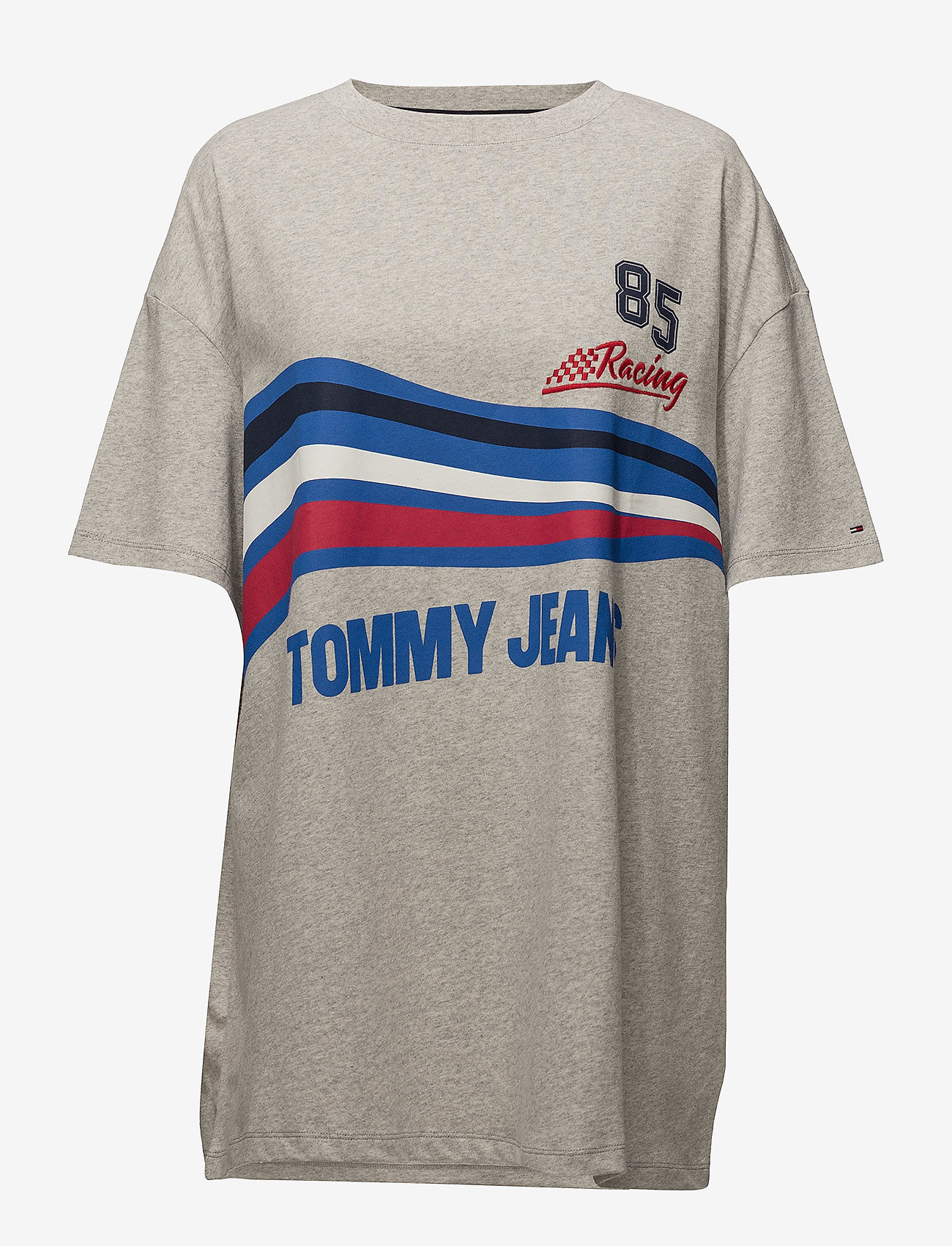 Tommy Jeans - TJW LOGO PRINT TEE DRESS - light grey htr - 0