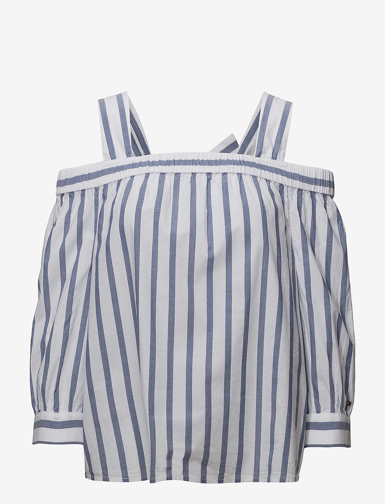 Tommy Jeans - TJW OFF SHOULDER BLOUSE - blue print / bright white - 0