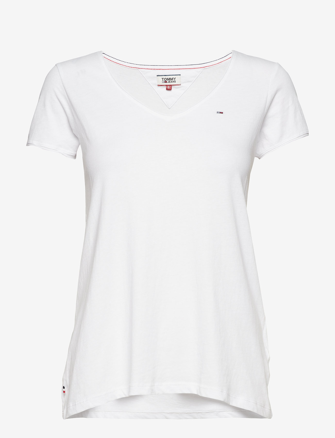 Tommy Jeans - TJW SOFT JERSEY V-NE - classic white - 0