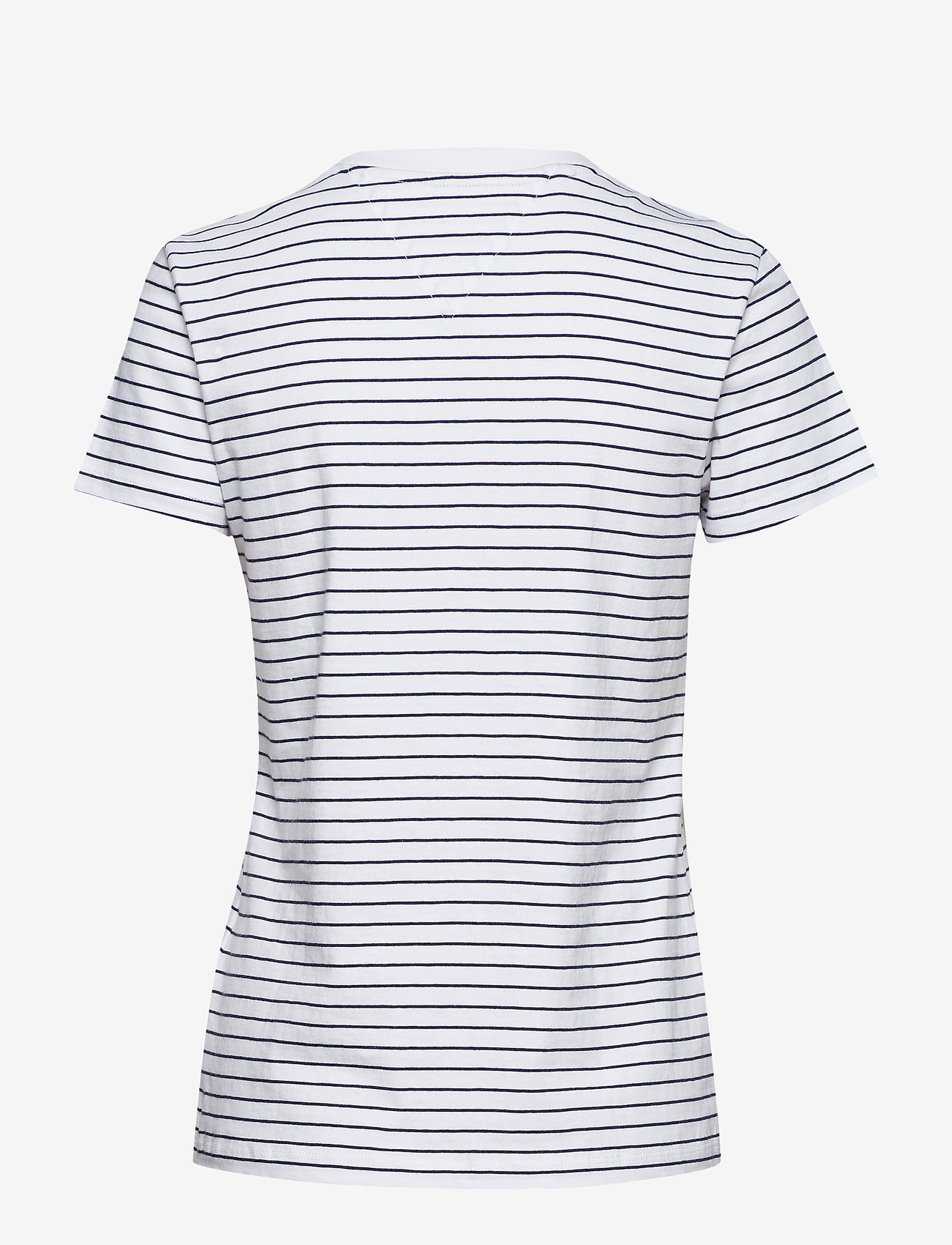 Tommy Jeans - TJW STRIPED CHEST GRAPHIC TEE - classic white / black iris - 1