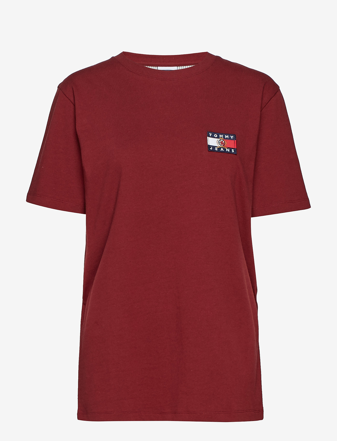 Tommy Jeans - TJW CREST FLAG TEE W - cabernet - 0