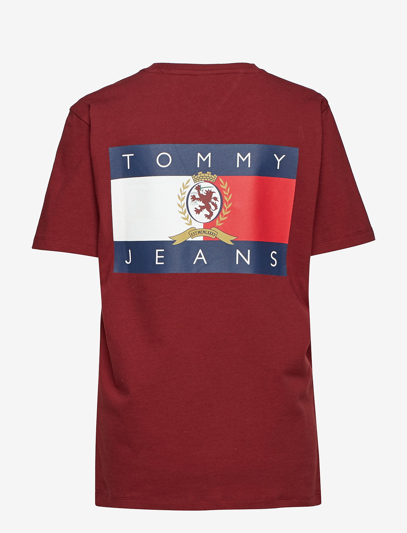 Tommy Jeans - TJW CREST FLAG TEE W - cabernet - 1