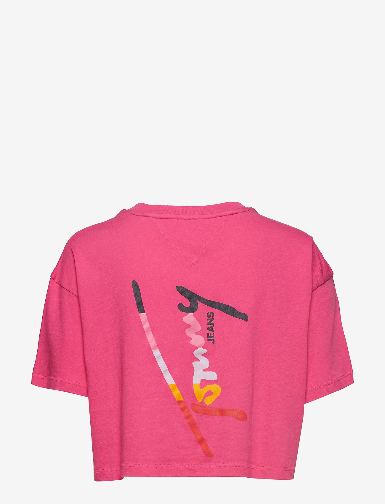 Tommy Jeans - TJW CROPPED TOMMY SCRIPT TEE - fuchsia purple - 1