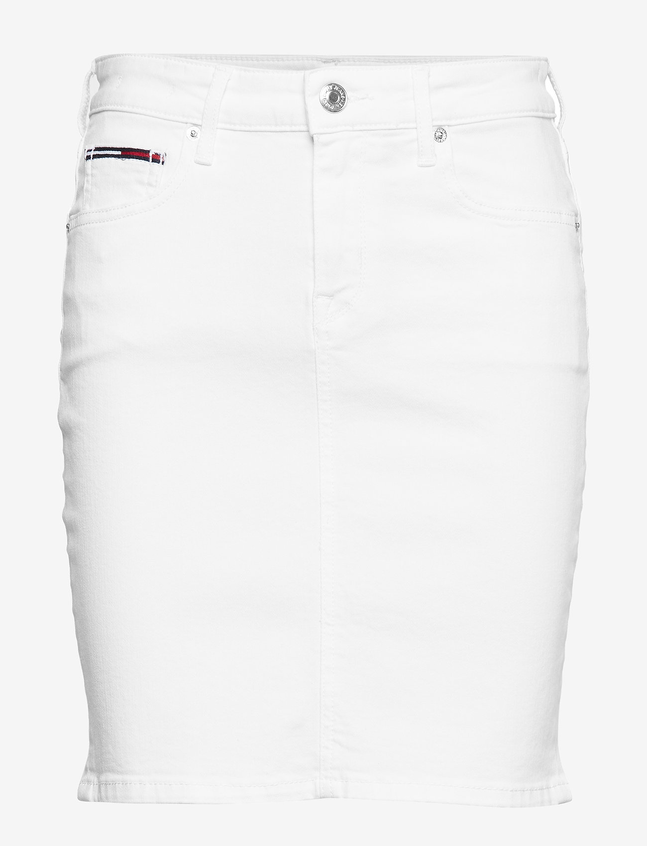 Tommy Jeans - REGULAR DENIM SKIRT SNWH - snow white stretch - 0