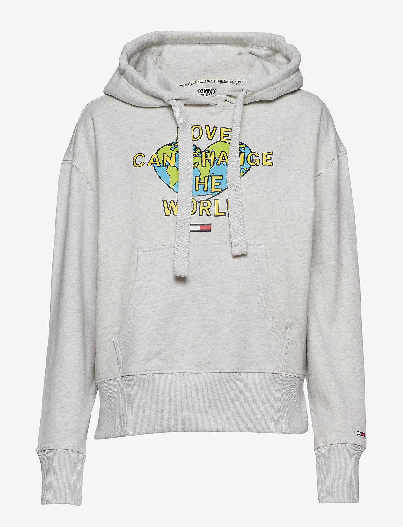 Tommy Jeans - TJW LOVE HOODIE - pale grey heather - 0