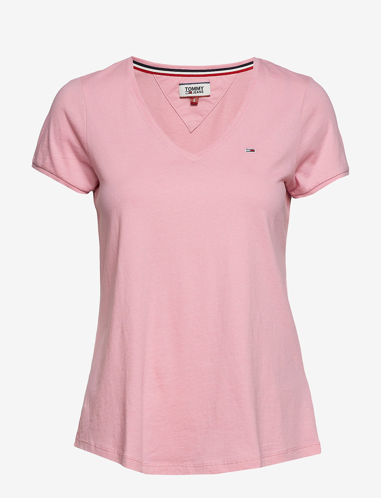 Tommy Jeans - TJW SOFT JERSEY V-NECK TEE - lilac chiffon - 0