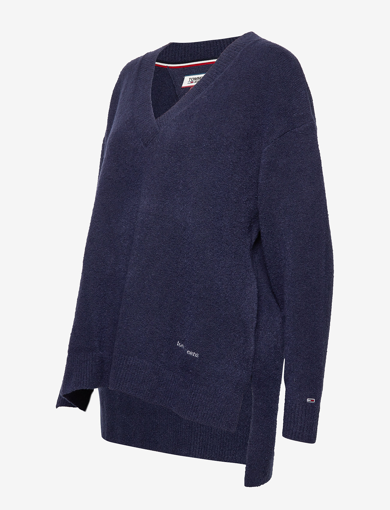 Tommy Jeans - TJW SIDE SLIT V-NECK SWEATER - black iris - 2