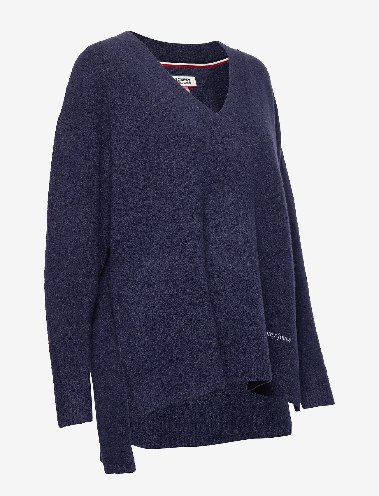Tommy Jeans - TJW SIDE SLIT V-NECK SWEATER - black iris - 3