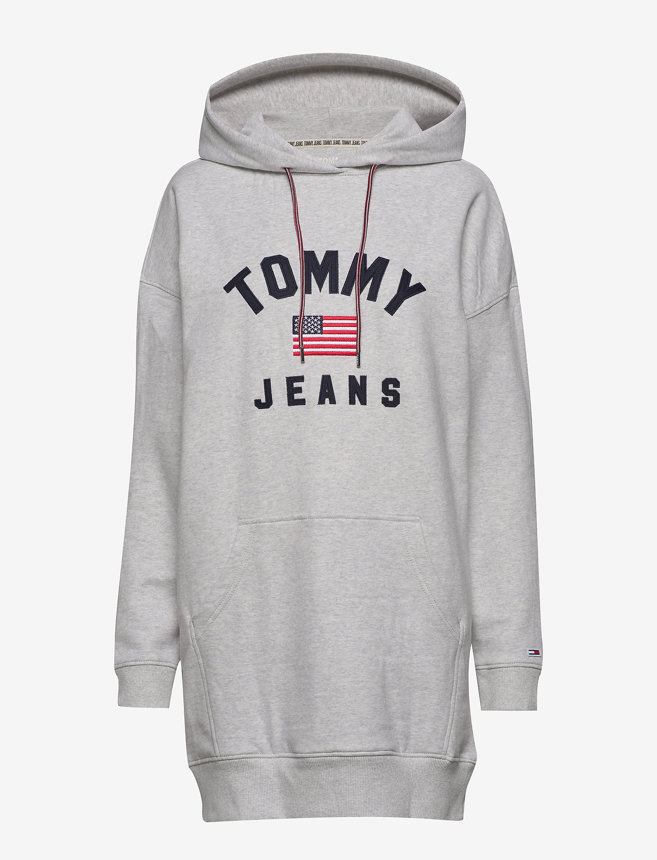 Tommy Jeans - TJW LOGO HOODIE DRESS - pale grey htr - 0