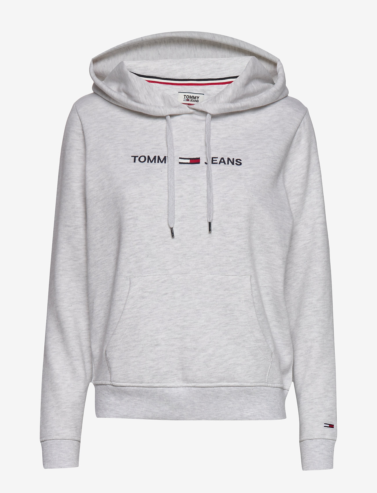 Tommy Jeans - TJW CLEAN LINEAR LOGO HOODIE - pale grey htr - 0