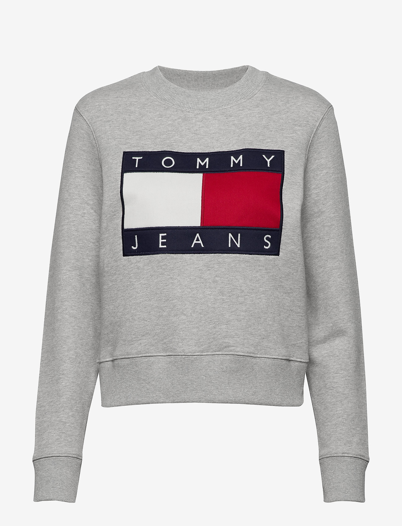 Tommy Jeans - TJW TOMMY FLAG CREW - lt grey htr - 0