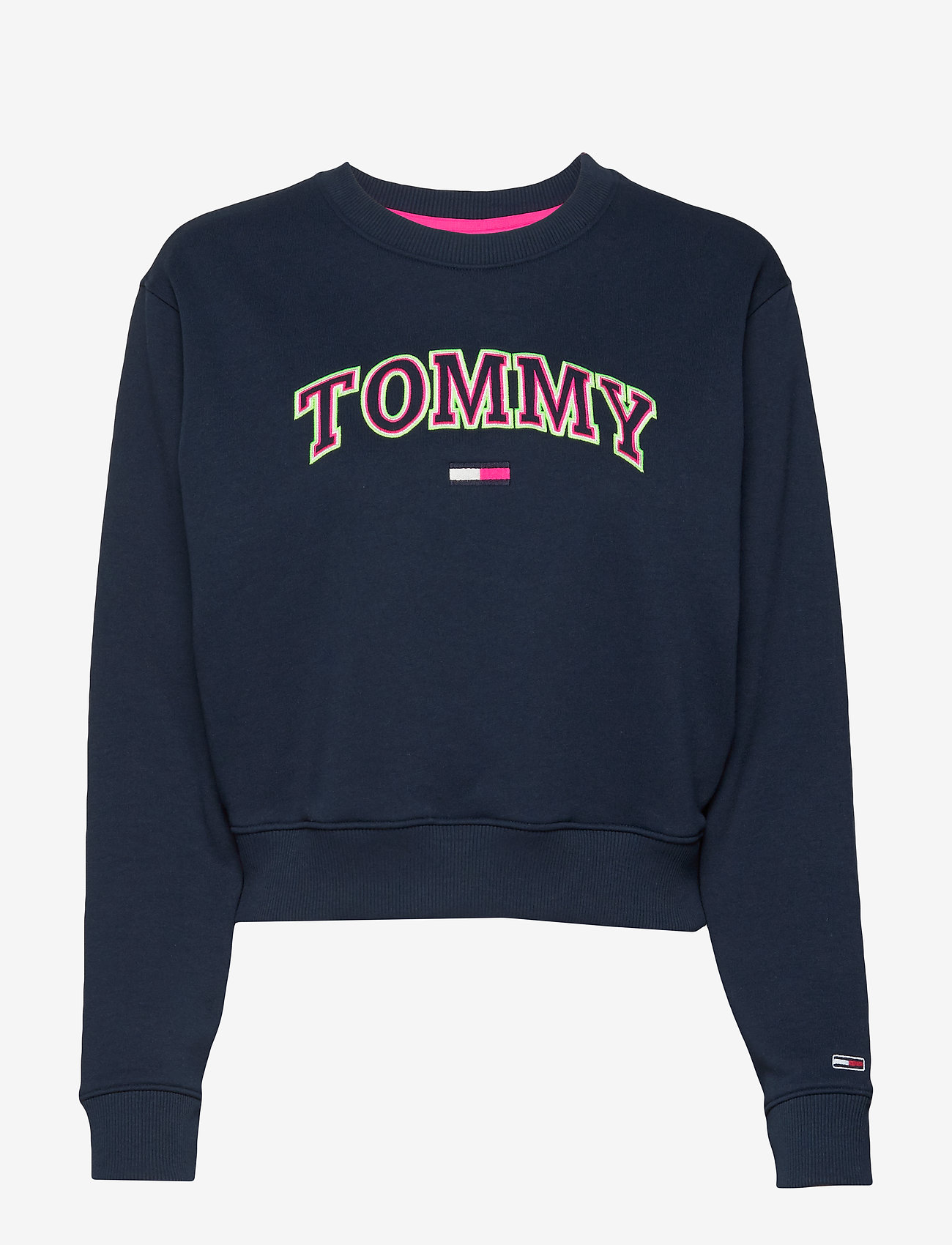 Tommy Jeans - TJW NEON OUTLINE CREW - black iris - 0