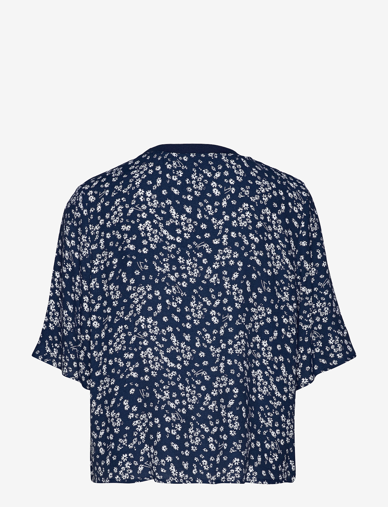 Tommy Jeans - TJW FLORAL SHORTSLEEVE BLOUSE - scattered floral / blue depths - 1