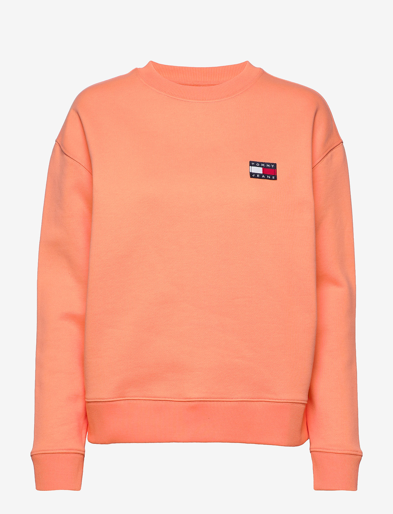 Tommy Jeans - TJW RELAXED TOMMY BADGE CREW - melon orange - 0