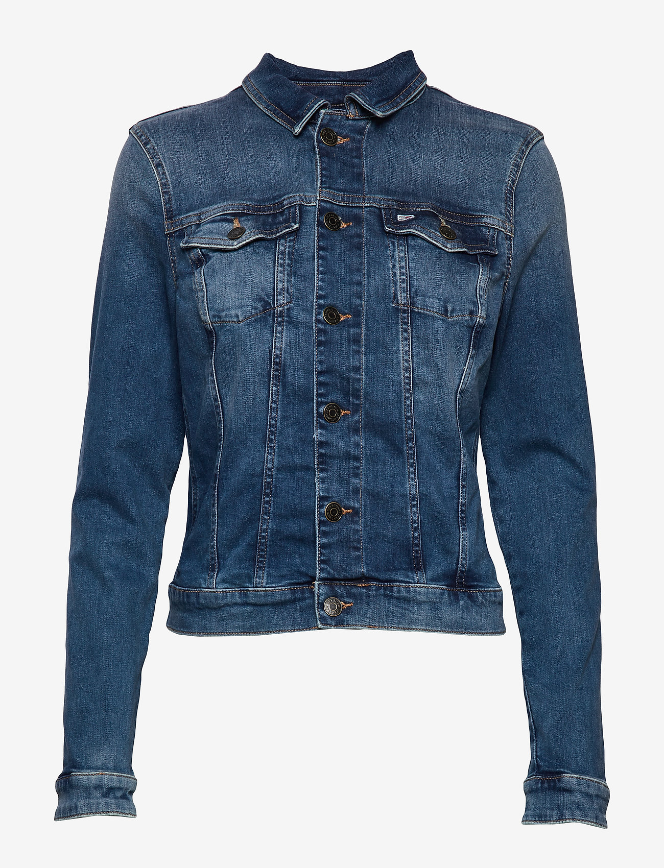 Tommy Jeans - SLIM TRUCKER VIVIAN MNM - maine mid bl str - 0